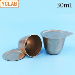 YCLAB 30mL Nickel Crucible with Cover Laboratory Chemistry Equipment