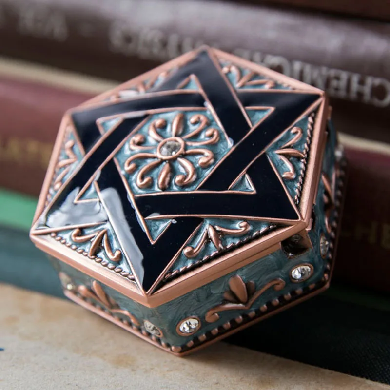 Small Size Vintage Decoration Star of David Jewelry Box Hexagram Ring Box Gift Packing Box Necklace Storage Organizer Casket