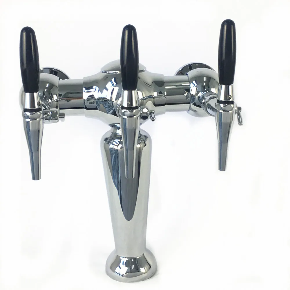 

Vase Shape Beer Selling Tower with Back LED Lights Units and 3 silver Tap