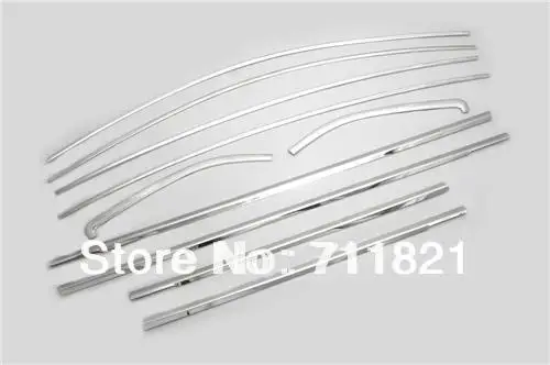 

Car Styling Chrome Side Window Full Trim Set For Nissan Versa / Pulsar / Sunny Sedan 2012 Up