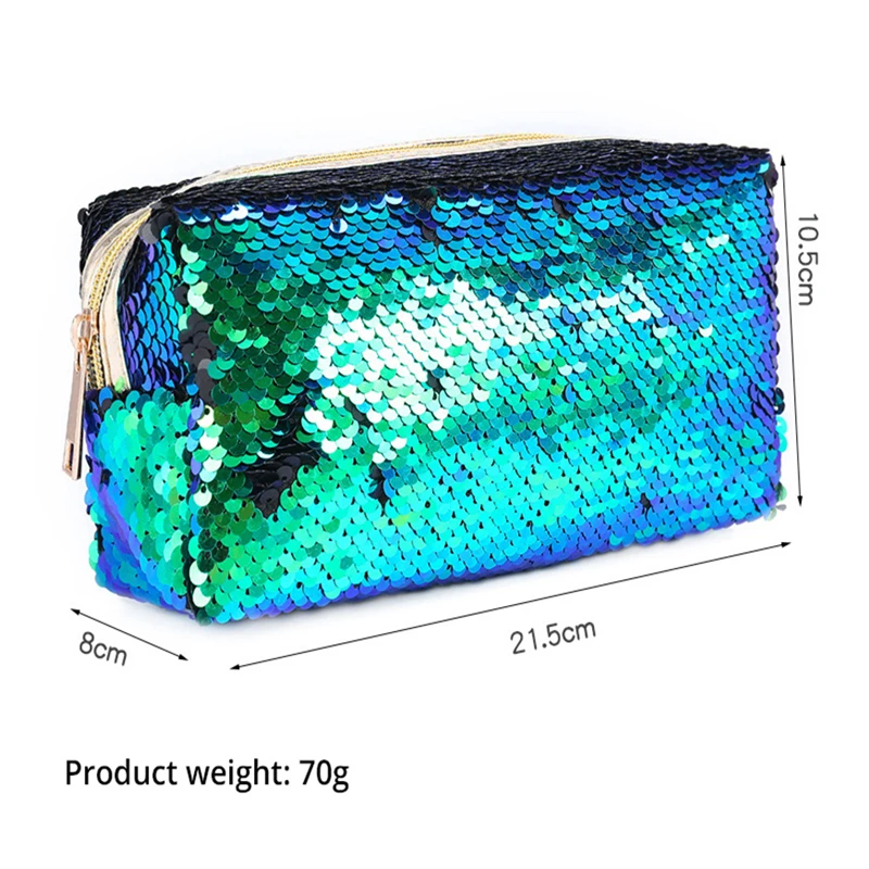 Color Changing Reversible Sequins Mermaid Pencil Bags for Girls Magic Pencil Cases For Children School Office Storage Organizer