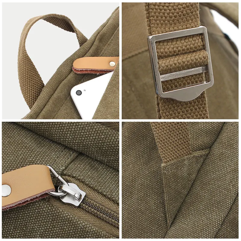 Top Quality Casual Men\'s Backpack Fashion Canvas Students School Shoulder Bag Laptop Rucksack Large Travel Backpacks korean