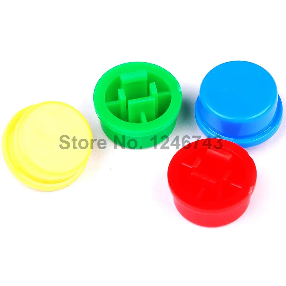 20PCS/lot Circular Button Cap B3F Cap 12*12*7.3 Switch Button Cover Color Random