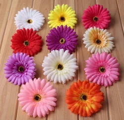 10cm 20pcs large Silk Gerbera Artificial Flower Head For Wedding Car Decoration DIY Garland Decorative Floristry Fake Flowers