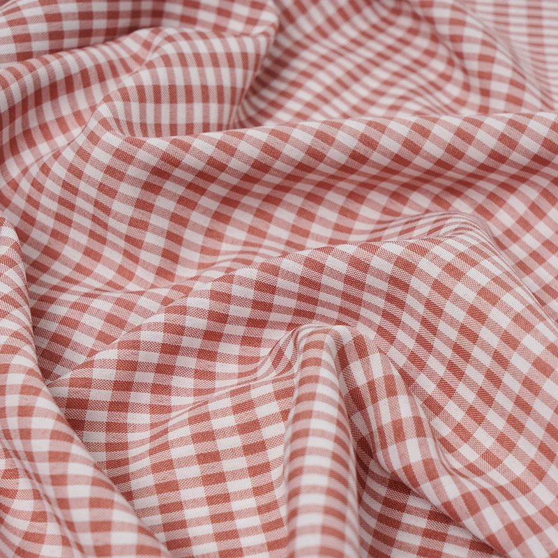 Yarn-Dyed Vintage Check Fabric Plaid Polyester Cotton  Fabric For Man Shirt And Woman\'s Dress Shirt  TJ0078