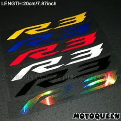 Moto corps Roues Carénage Casque précieux Pad décoration logo Étiquette ZE Autocollants Pour YAMAHA YZF R3 YZF-R3