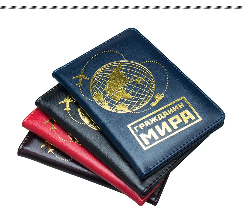 2019 New Earth Russia Passport Clipping Express Passport Foreign Trade Passport Bag PU Ticket Holder Multi Card Position