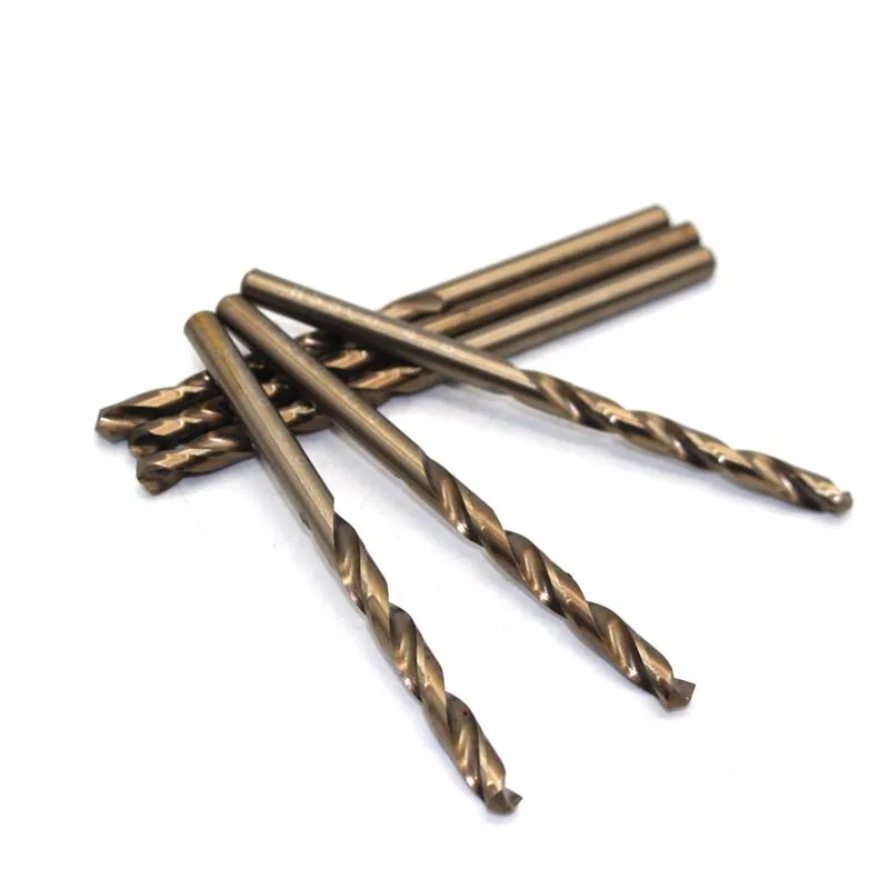 

10pcs M35 4.6mm Twist drill straight shank high speed steel M35 cobalt full grinding stainless steel metal reamer drill