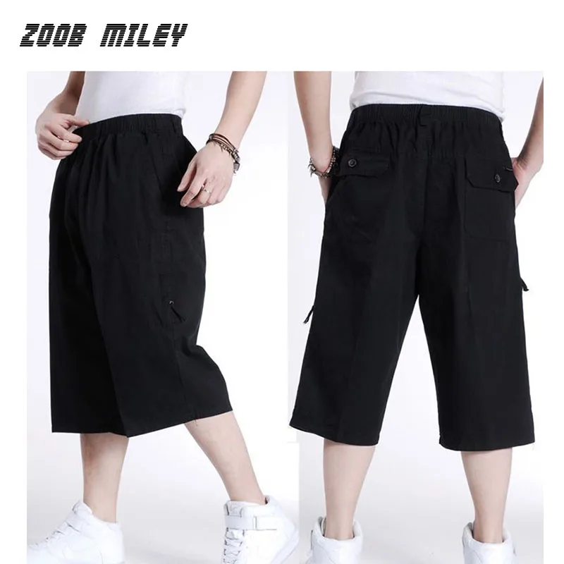 Big Size Mens Causal Baggy Cargo Shorts Loose Fit Multi-pocket Military Workout Trainning Overalls Trousers