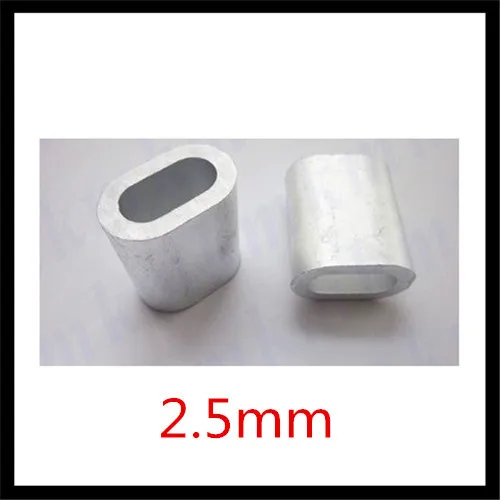 

1000PCS 2.5mm aluminum oval ferrule sleeves