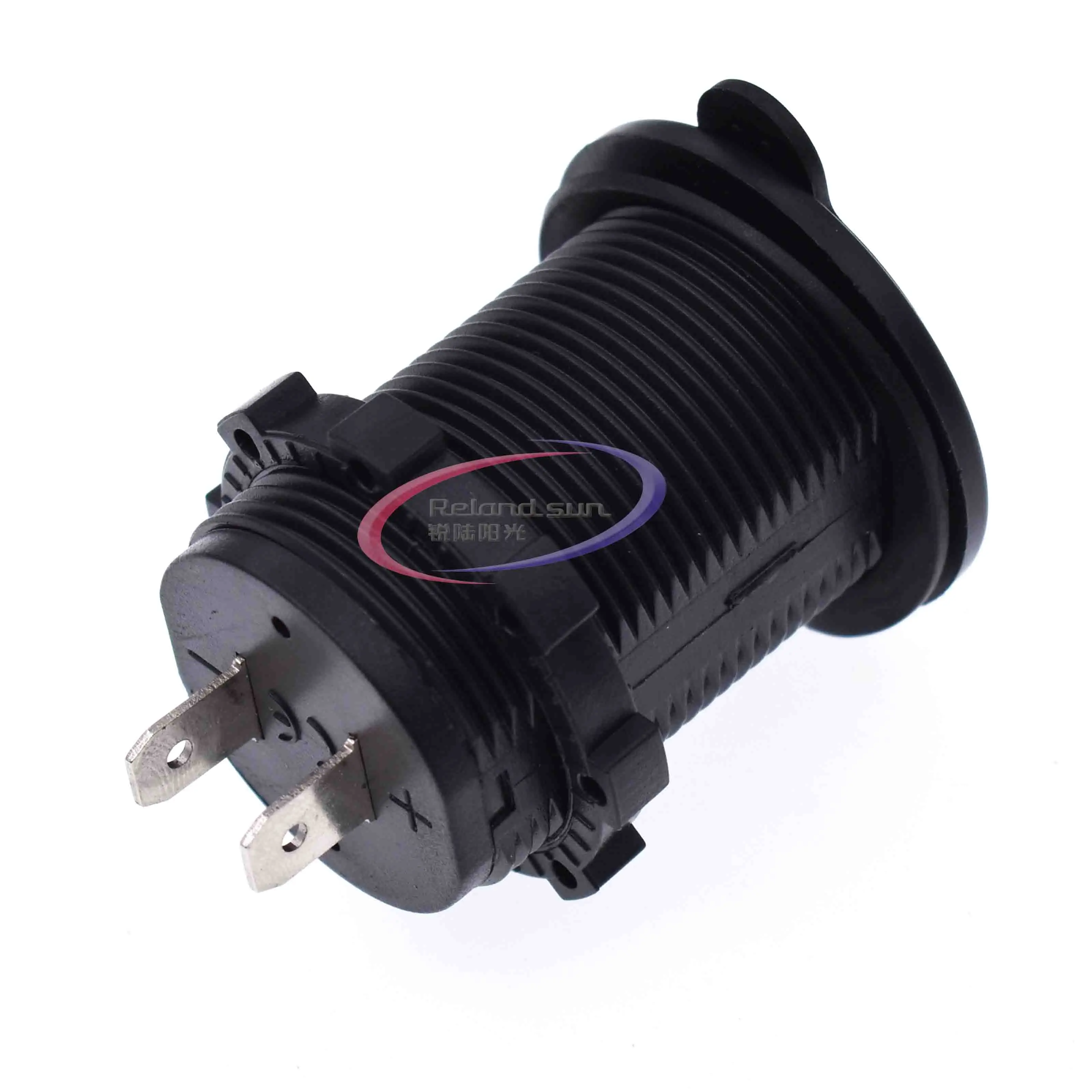 Splitter Dual USB Port Cigarette Lighter Socket Car Charger Power Adaptor 12-24V