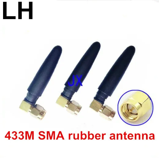 

433MHz wirless PCB modem right angle SMA male antenna 2.5dBi