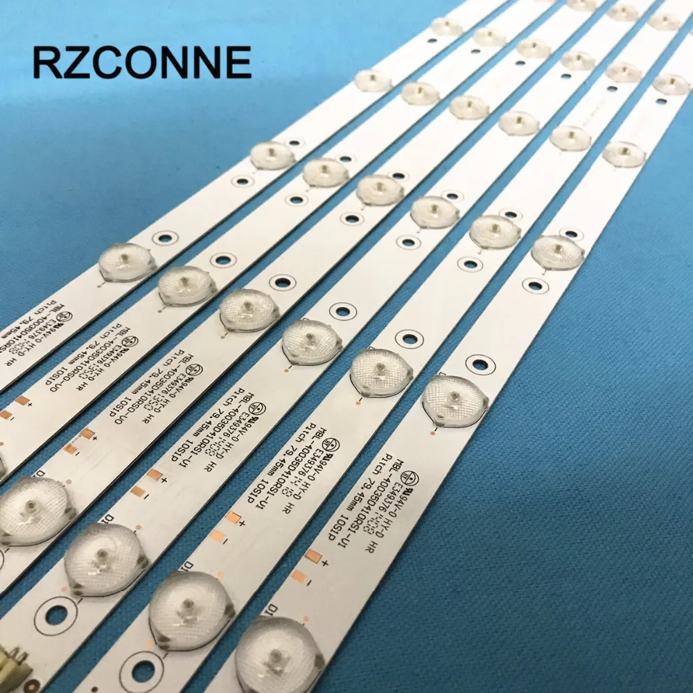 6 uds 40 ''775mm * 17mm 10leds lámparas de retroiluminación LED tiras LED con filtro de lente óptica para Panel de Monitor de TV 30V nuevo