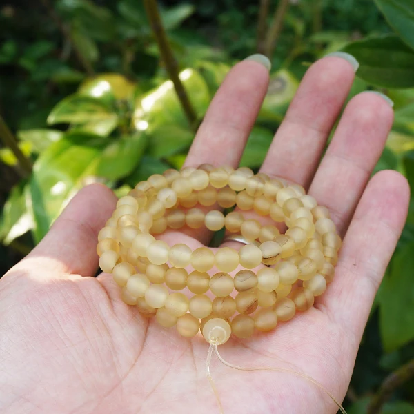 6mm / 8mm * 108pcs * Natural Horn Beads , Spacers Loose Mala Beads Round Beads Bracelet or Necklace DIY Accessories