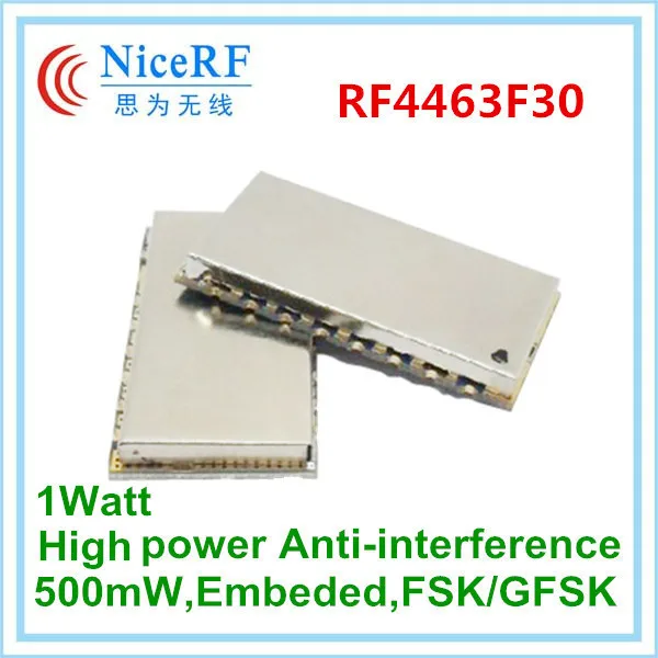 Módulo transmisor de RF de alta sensibilidad (-122 dBm), RF4463F30, 1W, 30dBm, Si4463, FSK, 868MHz, 2 unidades por lote