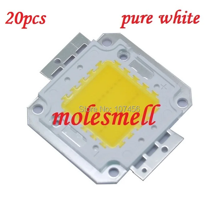 20pcs-20w-led-integrated-high-power-led-beads-white-650-700ma-30-34v-2000lm-40mil-taiwan-chips-free-shipping