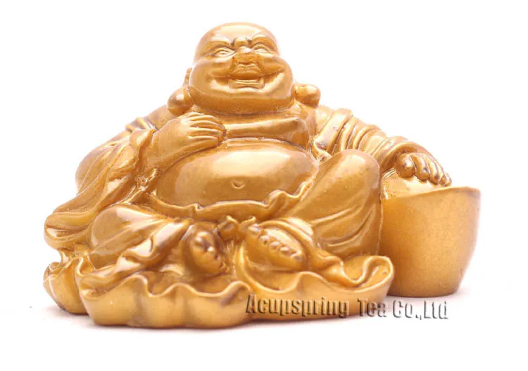 Allochroic Mascot, Golden Buddha, Ornament, tea pet,Fengshui, Best Gifts,Novel present, will change color,S1046D, Free Shipping