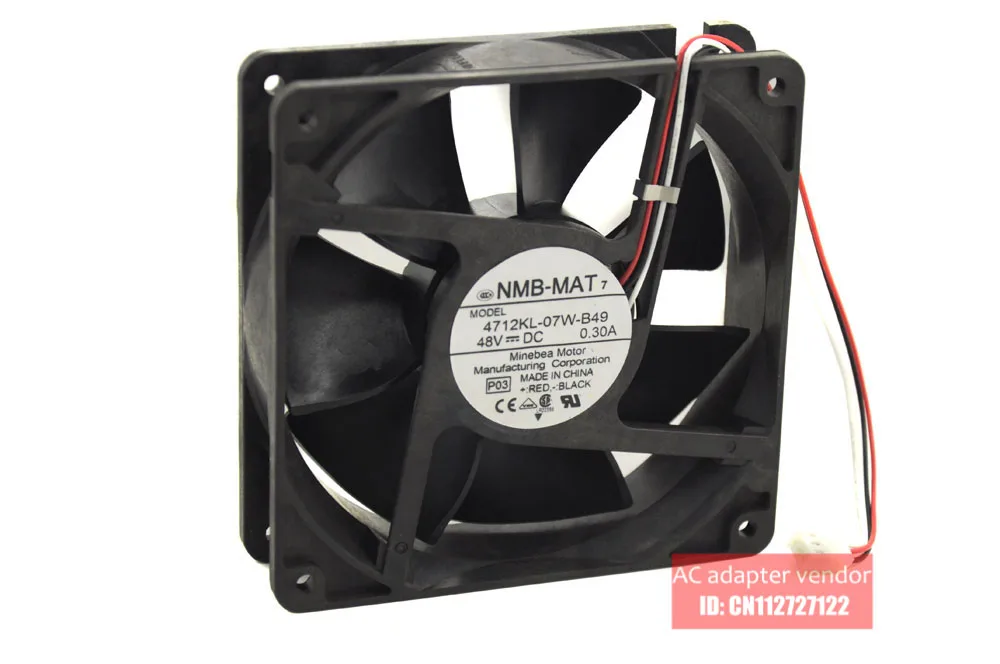 4712KL-07W-B49  NMB-MAT 12032 48V 3 wire cooling fan