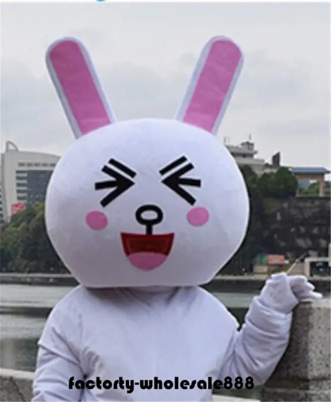 Costume de lapin blanc en mousse pour adultes, déguisement de mascotte de dessin animé en peluche, robe fantaisie de noël pour Halloween, meilleure vente