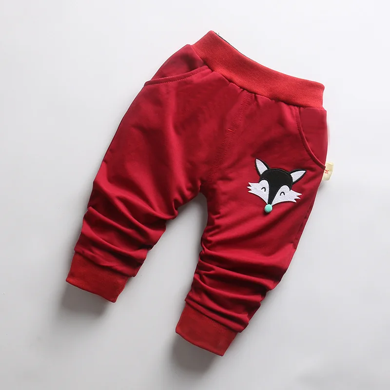 CHILDREN WIT 2018 Autumn New Baby Pants 1 Piece Cotton Cartoon Fox Korea Kids Pants 0-3 Year Baby Boys Girls Pants