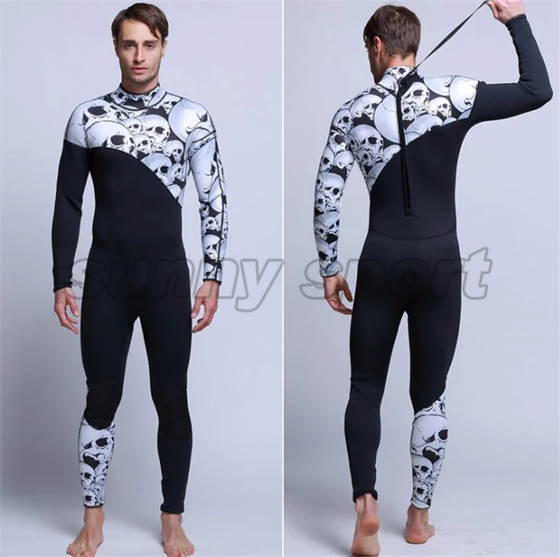 

2017 3mm rubber man Siamese diving suit surf wear long sleeved pants personalized wetsuit diving suit male Free diving suit