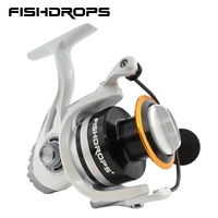 Fishdrops Spinning Fishing Reel Metal Power Handle Carbon Fiber Drag Systems Saltwater Freshwater Fishing Pesca Wheel