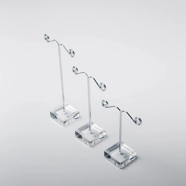 Wholesale Black Clear Acrylic Stud Earring Jewelry Display Rack Stand Organizer Bouches Ornament Holder Hook Hanger Counter Case