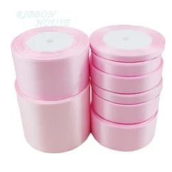 (25 yards/roll) Pink Single Face Satin Ribbon Wholesale Gift Wrapping Christmas ribbons