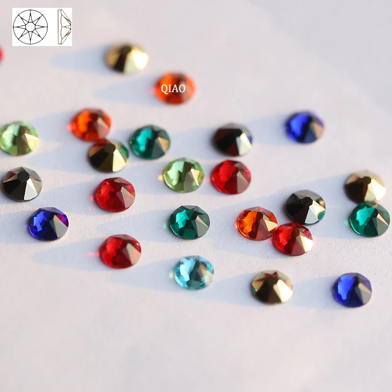 360Pcs 8 big + 8 small Cut Facets Rhinestone SS16 SS20 Crystal Flatback Non Hotfix Rhinestones Nail Decoration Crystal Stones