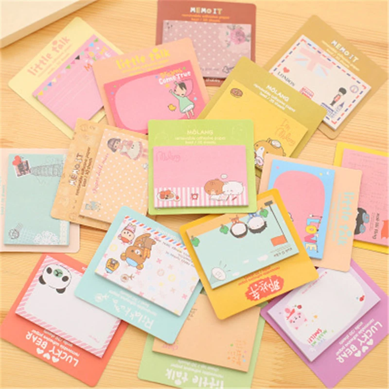 Student stationery lovely diary note card easy to paste cartoon creative stickers holiday gifts stationery office supplies