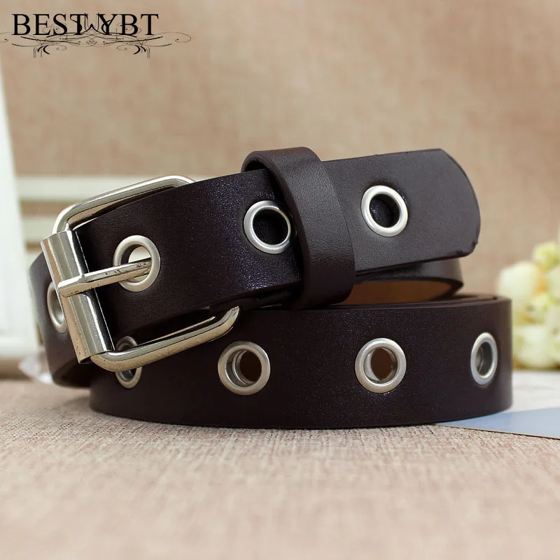 Best YBT Women belt new students Hollow high quality belt fashion casual Alloy pin buckle Women cowboy pants belt