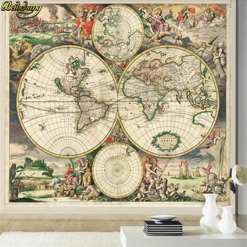 Beibehang foto Personalizzata carta da parati murale Europea retro trasporto marittimo mappa del mondo wall papers home decor papel de parede