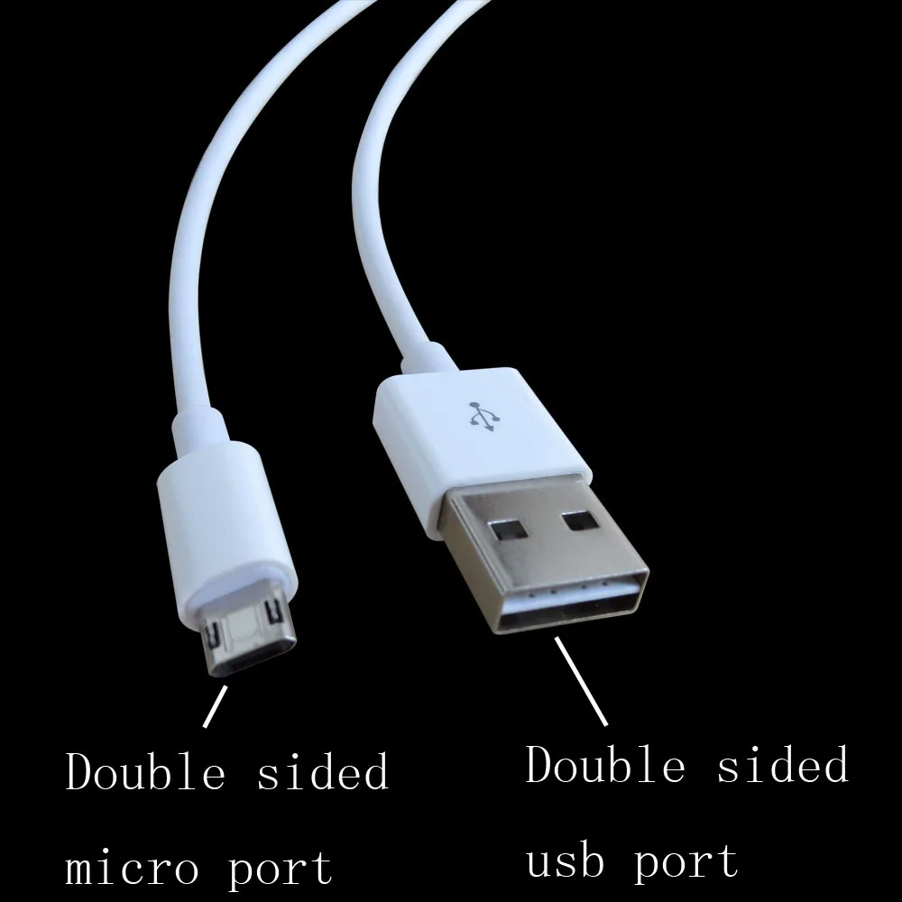 20cm Reversible Micro USB Cable Double Sided 2A Fast Charging for android phones and tablets