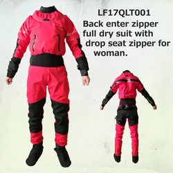 woman dry suit with drop seat zipper,Whitewater kayak boating,paddle suits,Touring,Kayaking ,Sea Kayak,Flatwater,Rafting