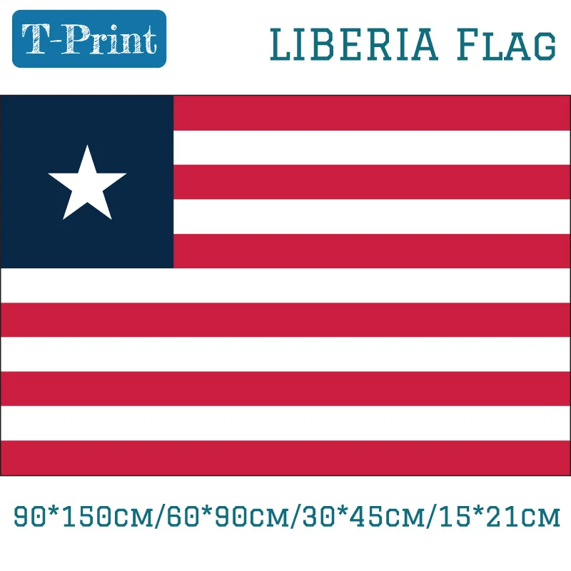 The Republic Of Liberia National Flag 3x5ft Banner Polyester   Car Flag 90*150cm/60*90cm/15*21cm