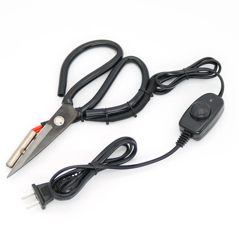 220V Adjustable Temperature Electric Heating Tailor Scissors with Switch Controller