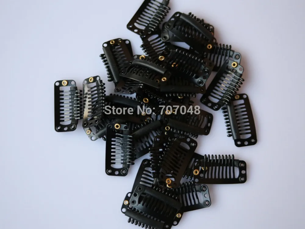 Made in South korea  20pieces/lot Black color  9-teeth Large  Hair Clips Wigs  Clip hair extension clips  hair clips