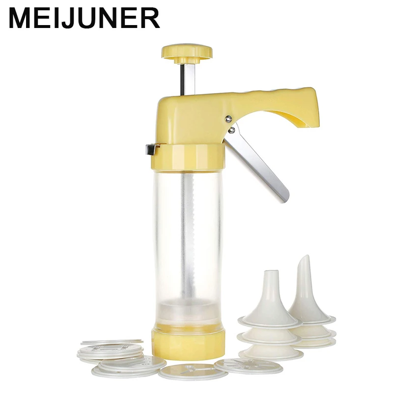 

Meijuner Plastic 16 Discs 6 Icing Piping Nozzle Pastry Piping Cream Syringe Mold Cake Decorating Tips Set Dessert Decor MJ19