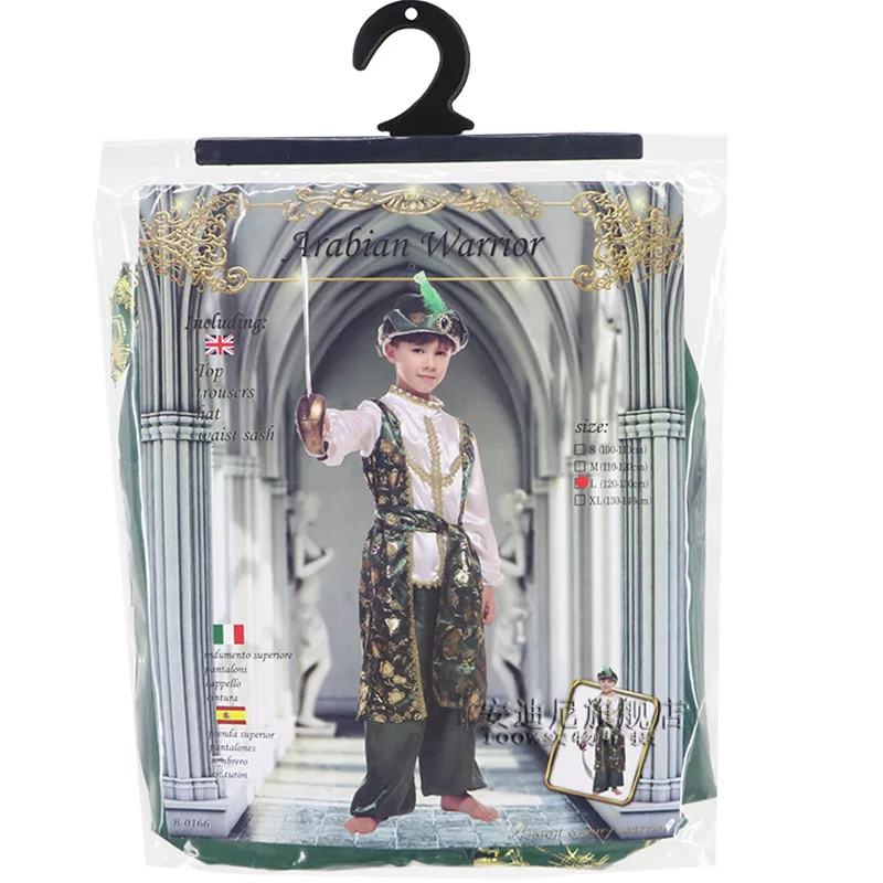Arabski król książę arabski wojownik kostiumy nowy rok Halloween boże narodzenie karnawał dzieci chłopcy przebranie dzieci ubrania typu Cosplay