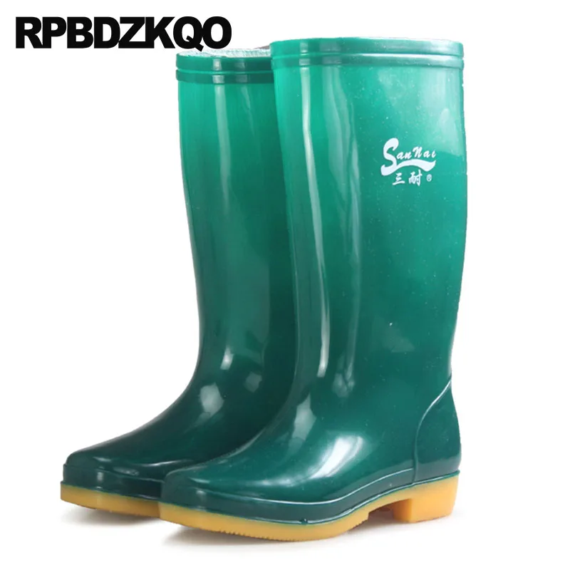 

Mens Rubber Rain Boots Cheap Waterproof Designer Green Rainboots Tall Plus Size 2021 Autumn Pvc Chunky Fall Durable Shoes