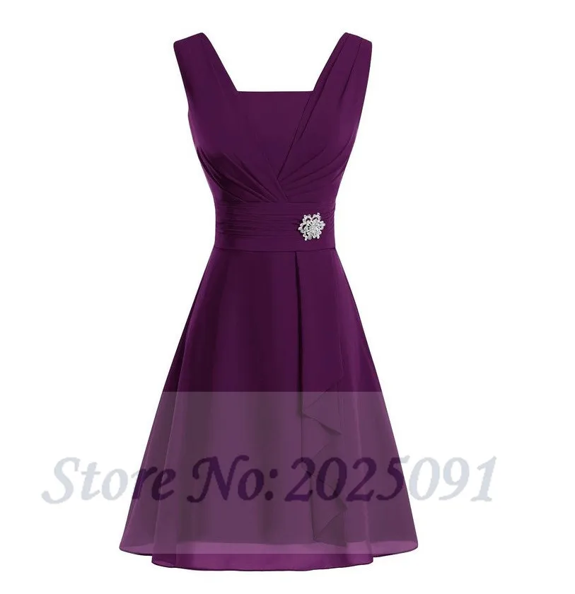 Simples curto baile de formatura dress2021 feminino azul real vestidos de dama de honra chiffon noite vestidos de festa de formatura curto vestidos de noite g043