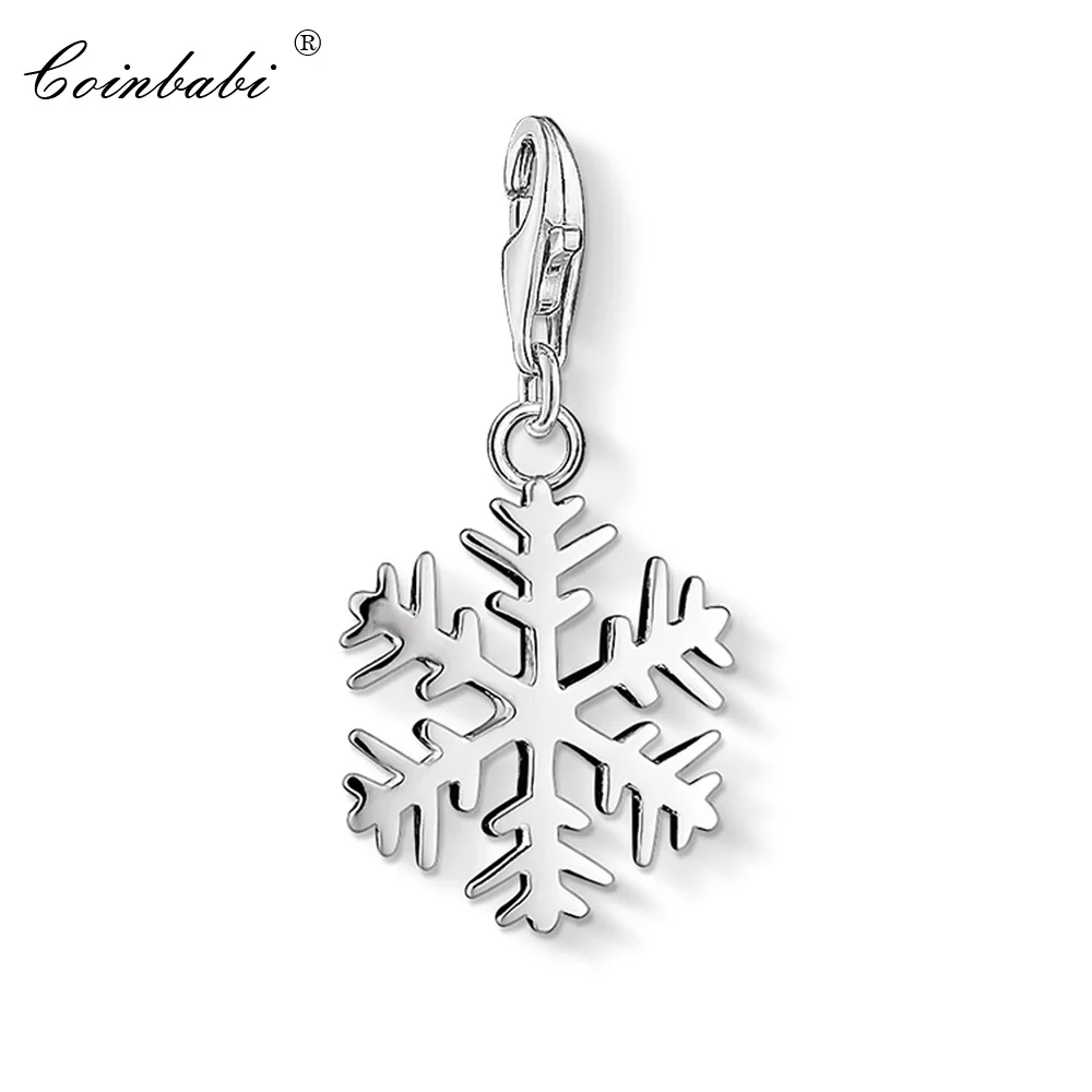 

Charm Pendant Snowflake,2018 Fashion Jewelry Romantic Real Authentic 925 Sterling Silver Gift For Women Girls Fit Bracelet