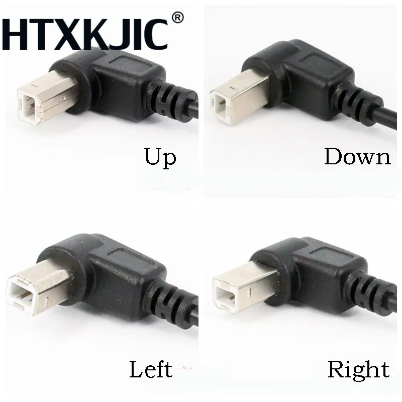 90 درجة زاوية الانحناء USB2.0 الثورة نوع B مربع الفم تمديد خط من القرص الصلب المحمول بيانات خط طابعة