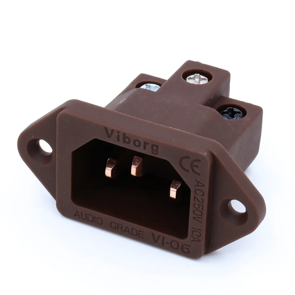 Viborg Audio Pure Red Copper Non Solder Hi End IEC Socket Inlet