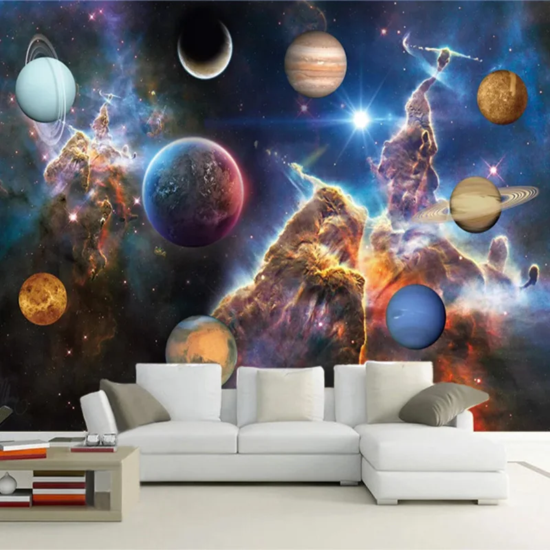 3D Wallpaper Modern Universe Galaxy Photo Wall Murals Children's Bedroom Living Room Home Decor Wallpaper For Walls 3 D Frescoes