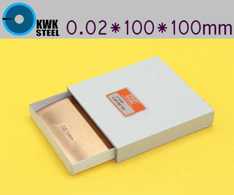 Copper Strips 0.02mm * 100mm *100mm Pure Cu Sheet  Plate High Precision 10pc Pure Copper Made in Germany