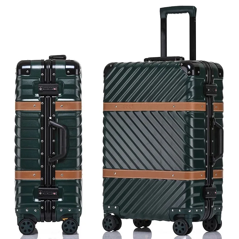 GraspDream Rolling Luggage Travel Trolley Suitcase Carry On Check in Trolley Bag 4 Wheels Spinner Hard Shell PC 20 22 24 28 Inch