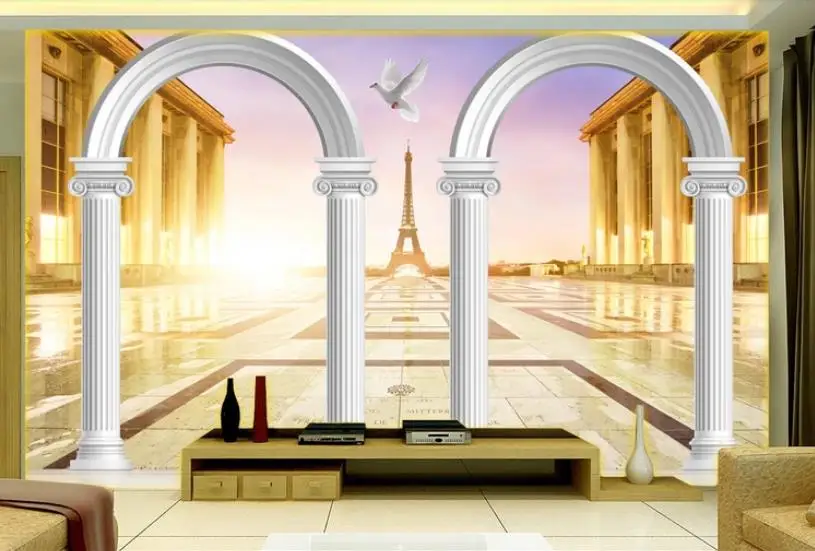 

Custom 3D wall paper rolls Roman column 3D mural wallpaper For Living Room Bedroom 3 d wallpaper for walls