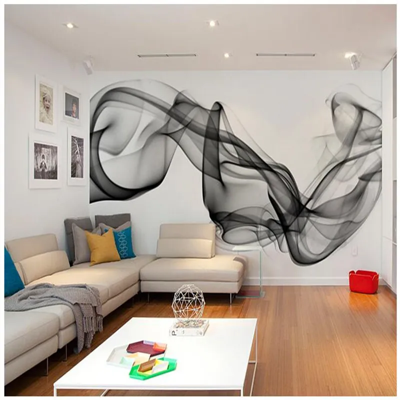 

Custom 3D photo wallpaper Smoke clouds abstract artistic wall paper modern minimalist bedroom sofa TV wall mural paper
