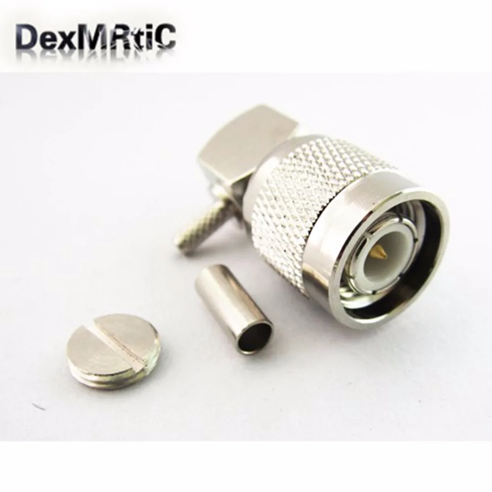 1PC TNC male plug  RF Coax Connector right angle RA Crimp RG316 RG174   Nickelplated  NEW wholesale